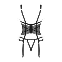 Obsessive Lanelia corset & thong with open cups black