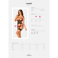 Obsessive Lanelia corset & thong with open cups black