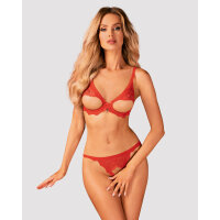Obsessive Bergamore 2pcs set with open cups red