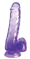 KingCockClear 6 w balls purple 17,8 cm