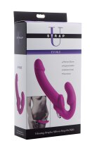 XR Brands Evoke Vibrating Strap On purple
