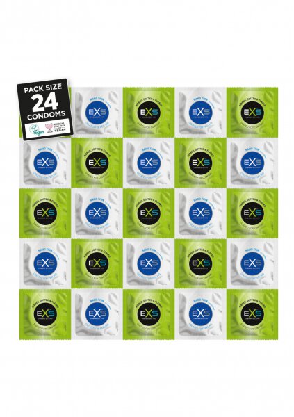 EXS Sensation Pack - Condoms - 24 Pieces