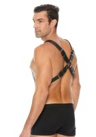Shots chains chest harness black