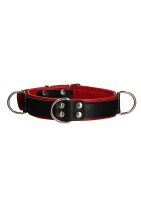 Shots Deluxe Bondage Collar black, red one size fits all