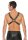 Shots leather chest harness with large buckle black one size fits all