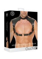 Shots mens harness with collar black one size fits all