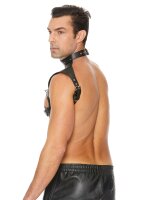 Shots mens harness with collar black one size fits all