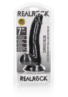 Curved Realistic Dildo with Balls and Suction Cup -...