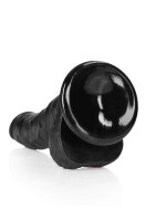 Curved Realistic Dildo with Balls and Suction Cup - 7" / 18 cm