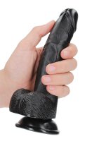 Curved Realistic Dildo with Balls and Suction Cup - 7" / 18 cm
