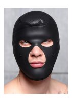 XR Brands Scorpion Gesichtsmaske mit abnehmbarer Augenbinde + Mundbedeckung schwarz, rot