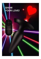 Booty Sparks Laser Heart Anal Plug klein mit Fernbedienung