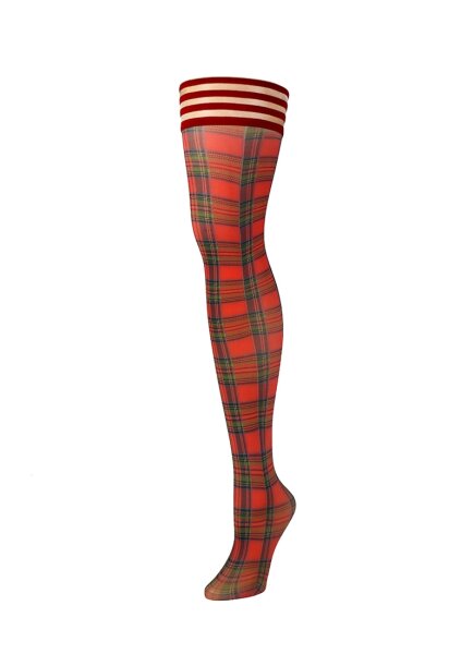 Kixies Grace hold-up stockings multicolored checkered red M
