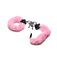 Master Series Cuffed In Fur Furry Handcuffs - Pink