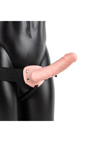 Vibrating Hollow Strap-On without Balls - 24,5 cm