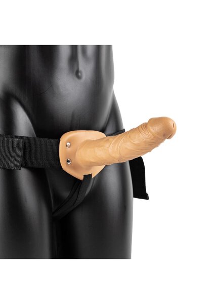 Vibrating Hollow Strap-On without Balls - 24,5 cm