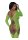 Magic Silk - Fishnet Gartered Catsuit - One Size - Lime