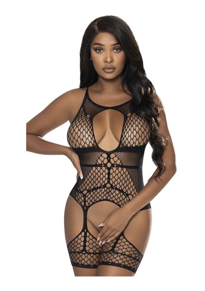 Magic Silk - Halter Merrywidow with Thigh Cuffs - One Size