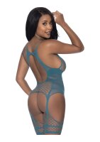 Magic Silk - Halter Merrywidow with Thigh Cuffs - One Size