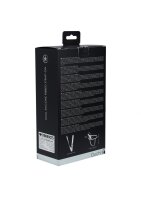 Shots Dual Silicone Ribbed Strap-On Double Dildo black