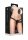 Shots- Ouch! - Vibrating - Rechrgeable - 10 Speed Silicone Ribbed Strap-On - Adjustable - Black