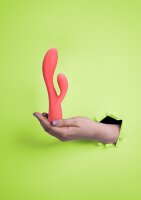 Loveline Glatter ultra softer Silikon Rabbit-Vibrator rosa