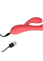 Loveline Glatter ultra softer Silikon Rabbit-Vibrator rosa
