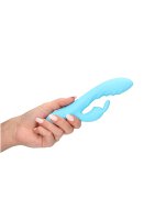 Loveline gerippter ultra softer Silikon Rabbit Vibrator gletscherblau