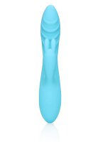 Loveline gerippter ultra softer Silikon Rabbit Vibrator gletscherblau