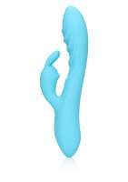 Loveline gerippter ultra softer Silikon Rabbit Vibrator gletscherblau