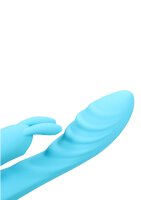 Loveline gerippter ultra softer Silikon Rabbit Vibrator gletscherblau