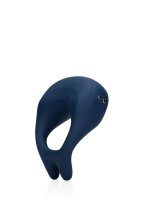 Loveline vibrating cock ring with tip blue