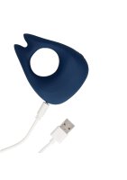 Loveline vibrating cock ring with tip blue