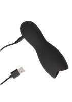 Loveline Vibrating Masturbator Sleeve Licorice Black