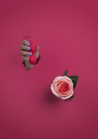 Loveline Vibro Ei mit Fernbedienung Erdbeerrot