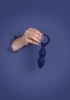 Loveline Analplug in Tropfenform blau 3,3 cm