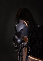 Shots head harness with eye mask and solid ball gag black