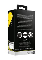 Shots head harness with breathable ball gag and nose hook black