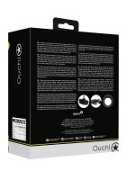 Shots head harness with open mouth gag and stopper black