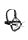 Shots head harness with spider mouth gag and nose hook black