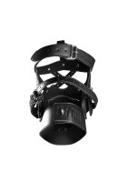 Shots Kopfgeschirr mit Reißverschluss und Schloss schwarz