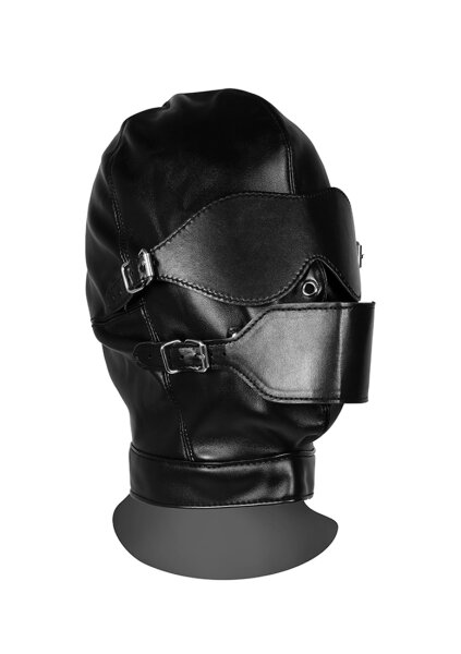 Shots mask with blindfold and breathable ball gag black