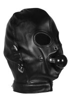 Shots mask with blindfold and breathable ball gag black