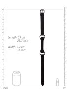 Shots Silikon-Beißknebel mit Nippelklammern schwarz