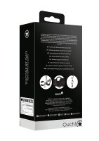 Shots Silikon-Beißknebel mit Nippelklammern schwarz