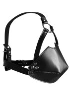 Shots Kopfgeschirr mit Mundmaske und integrierten Ballknebel schwarz