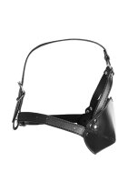 Shots Kopfgeschirr mit Mundmaske und integrierten Ballknebel schwarz