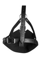 Shots Kopfgeschirr mit Mundmaske und integrierten Ballknebel schwarz