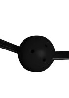 Shots Kopfgeschirr mit Mundmaske und integrierten Ballknebel schwarz