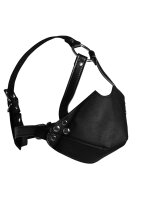 Shots Kopfgeschirr mit Mundmaske und integrierten Ballknebel in schwarz